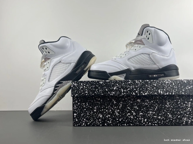 Reps LUCY 5 AIR DD0587-110 'WHITE JORDAN RETRO BLACK' 0807